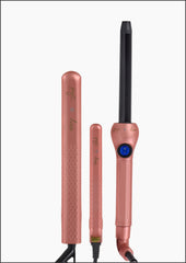 Lola Set - Rose Gold:  Ceramic Styler, 19mm Curling wand, Mini Styler